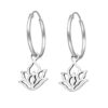 Aros Plata 925 Argolla Flor de Loto