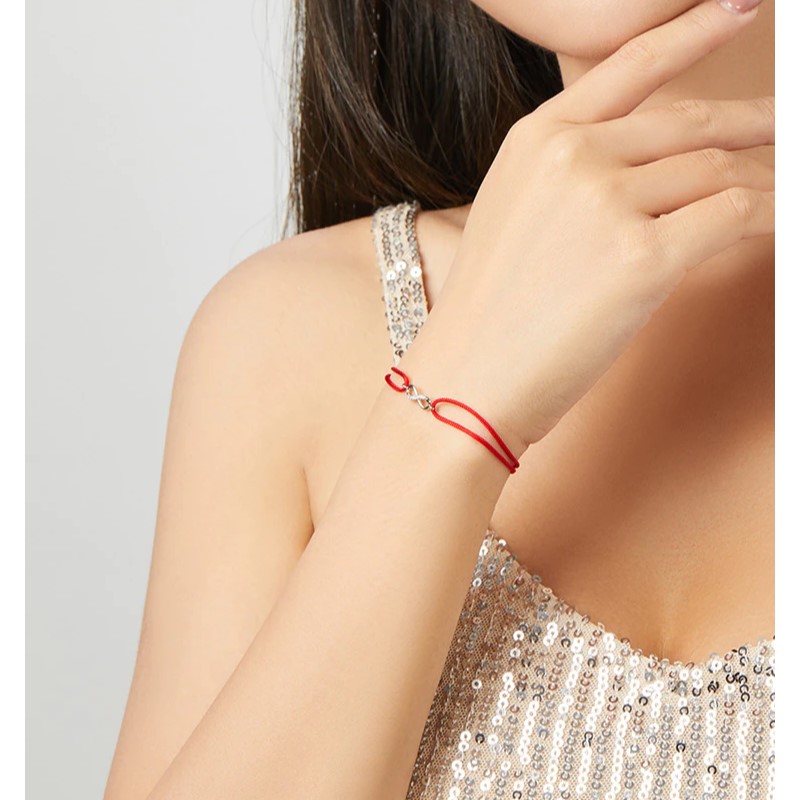 Pulsera Plata 925 Hilo Rojo Infinito - Imagen 4