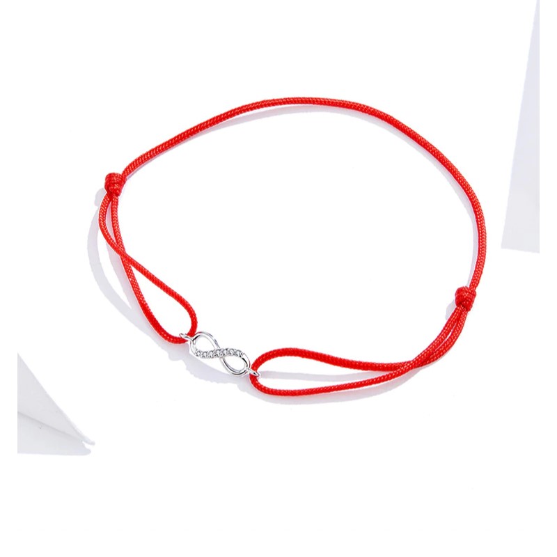 Pulsera Plata 925 Hilo Rojo Infinito - Imagen 6