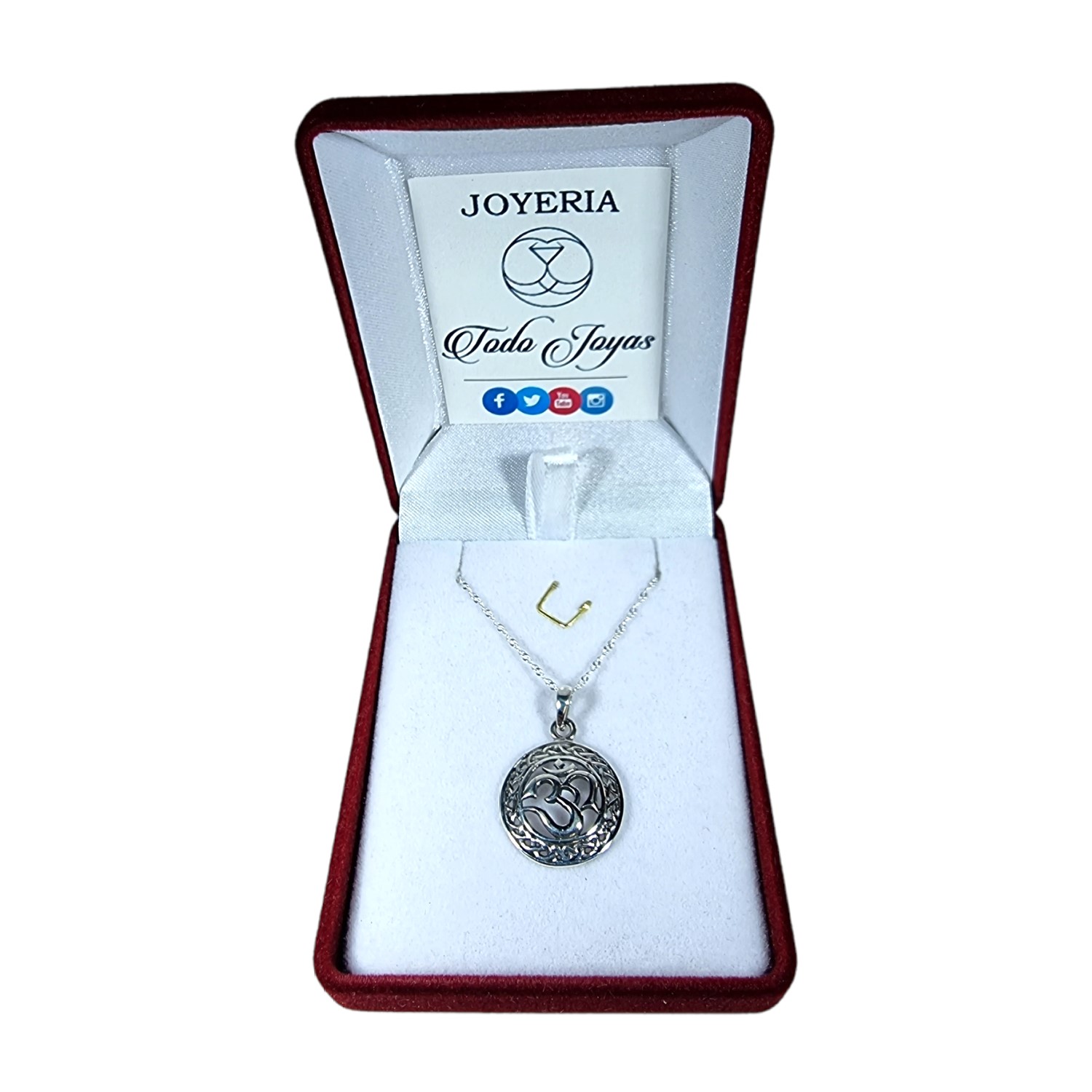 Collar Plata 925 Yoga 3o Om - Imagen 2