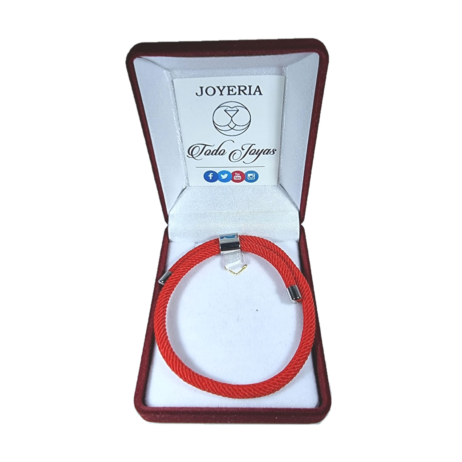 Pulsera Cuerda Roja Ajustable - Imagen 2