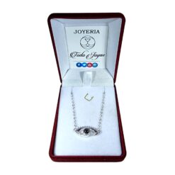 Alternative view of Collar Plata 925 Ojo Te Amo en 100 idiomas