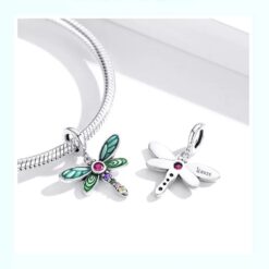 Alternative view of Charm Dije Plata 925 Libelula Multicolor