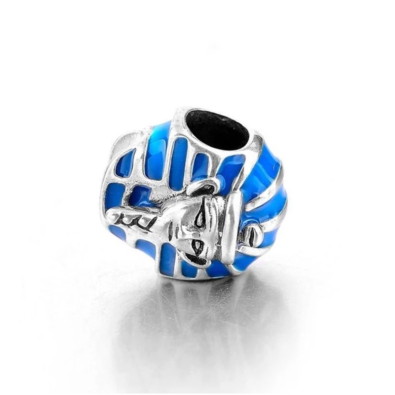 Charm Dije Plata 925 Faraon Egipcio - Imagen 3