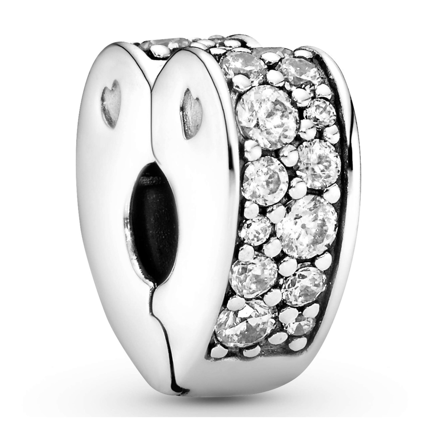 Charm Dije Plata 925 Separador Clip Corazon