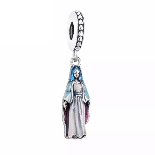 Charm Dije Plata 925 Colgante Virgen Maria