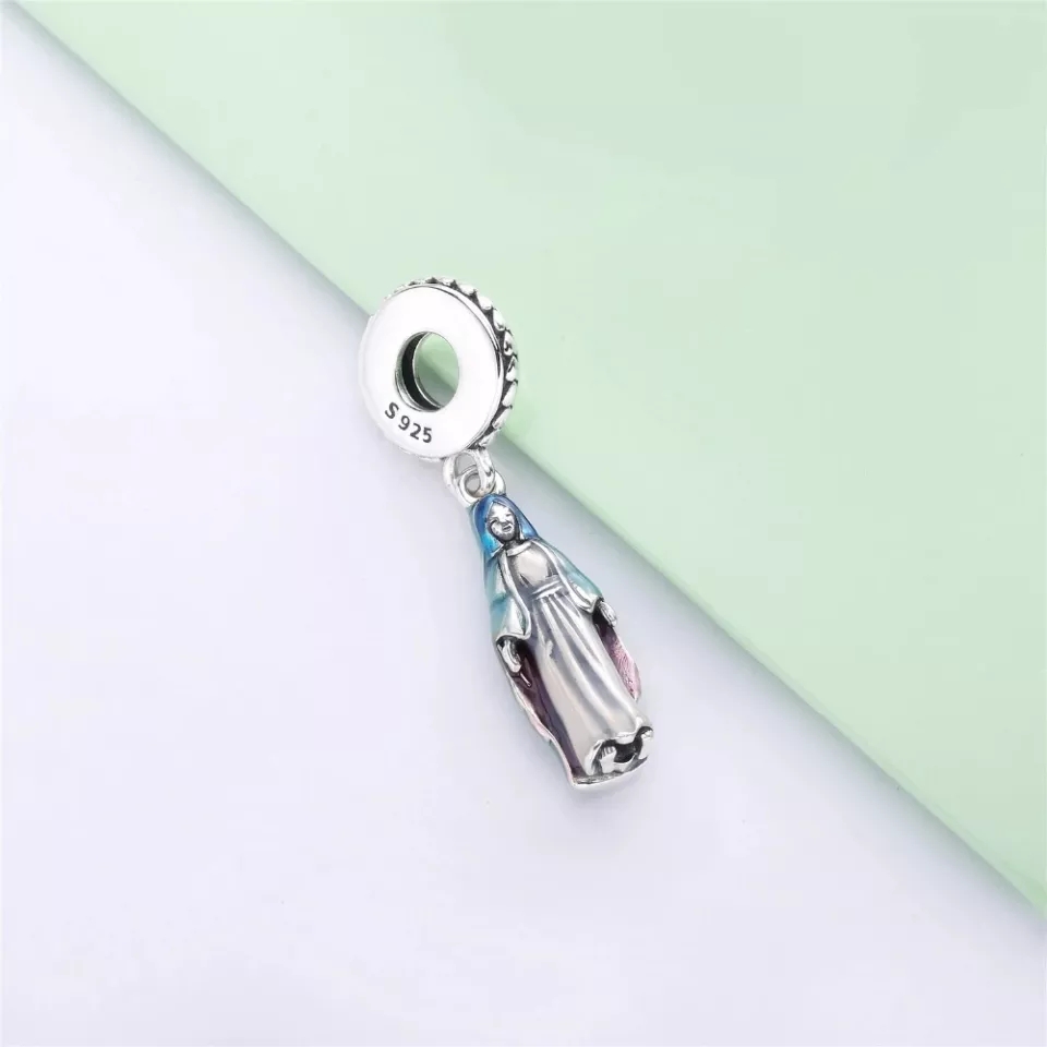 Charm Dije Plata 925 Colgante Virgen Maria - Imagen 3