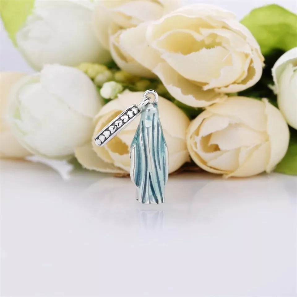 Charm Dije Plata 925 Colgante Virgen Maria - Imagen 5