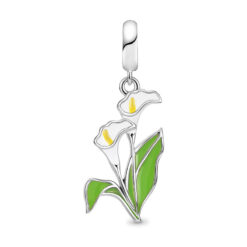 Charm Dije Plata 925 Colgante Flor Cala