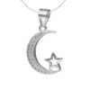 Collar Plata 925 Luna y Estrella