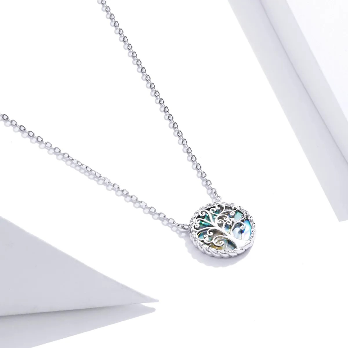 Collar Plata 925 Arbol Opal - Imagen 4