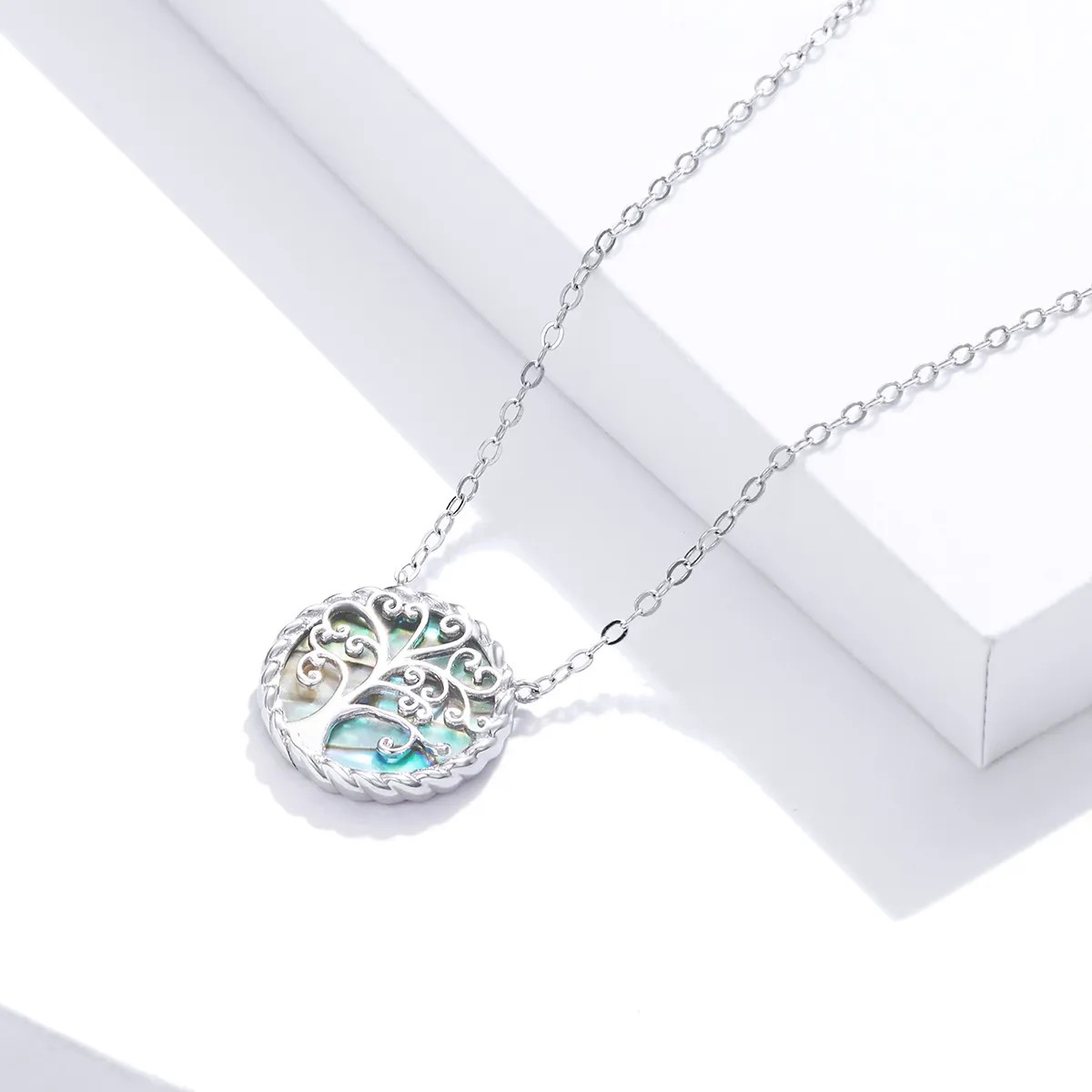 Collar Plata 925 Arbol Opal - Imagen 5