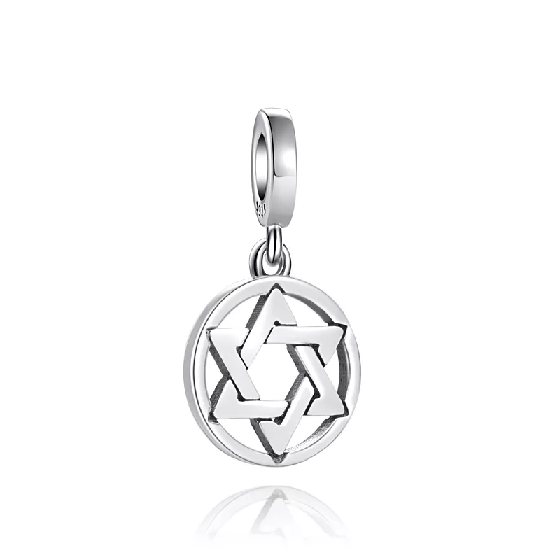 Charm Dije Plata 925 Colgante Estrella de David