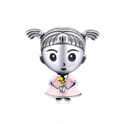 Charm Dije Plata 925 Niña con Flor
