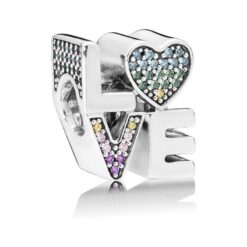 Charm Dije Plata 925 Love Multicolor