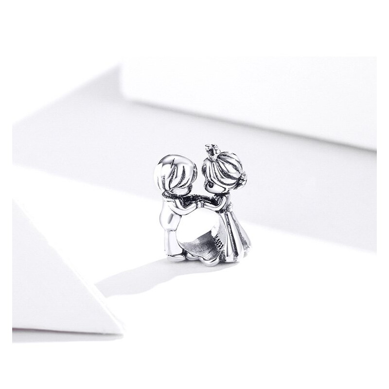Charm Dije Plata 925 Pareja Novios 2 - Imagen 3