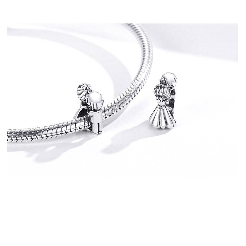 Charm Dije Plata 925 Pareja Novios 2 - Imagen 4