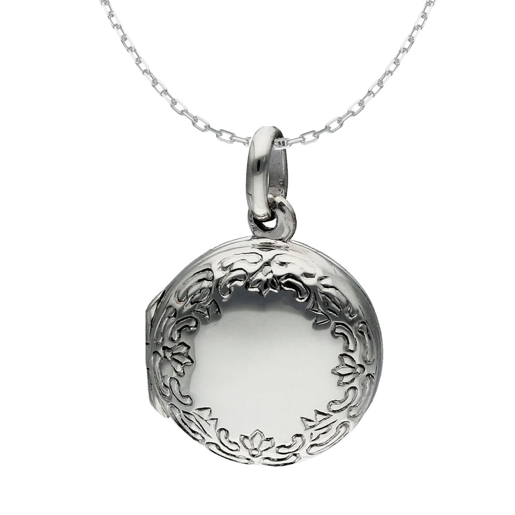 Collar Relicario Plata 925 Circular