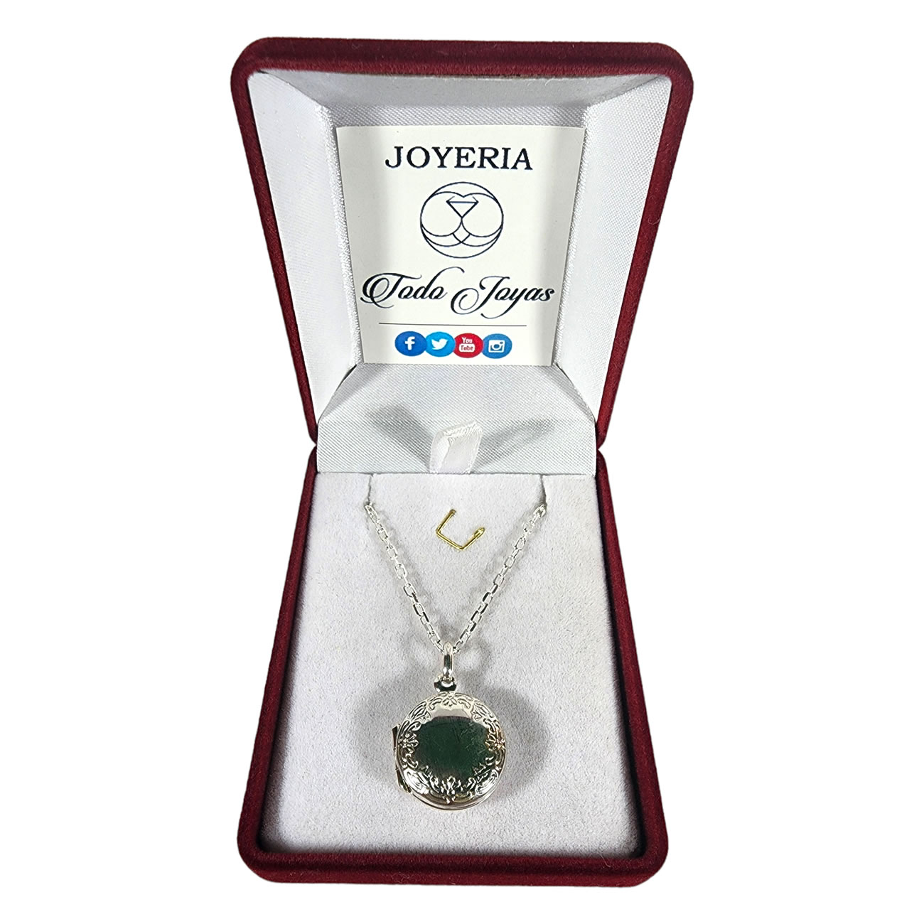 Collar Relicario Plata 925 Circular - Imagen 2