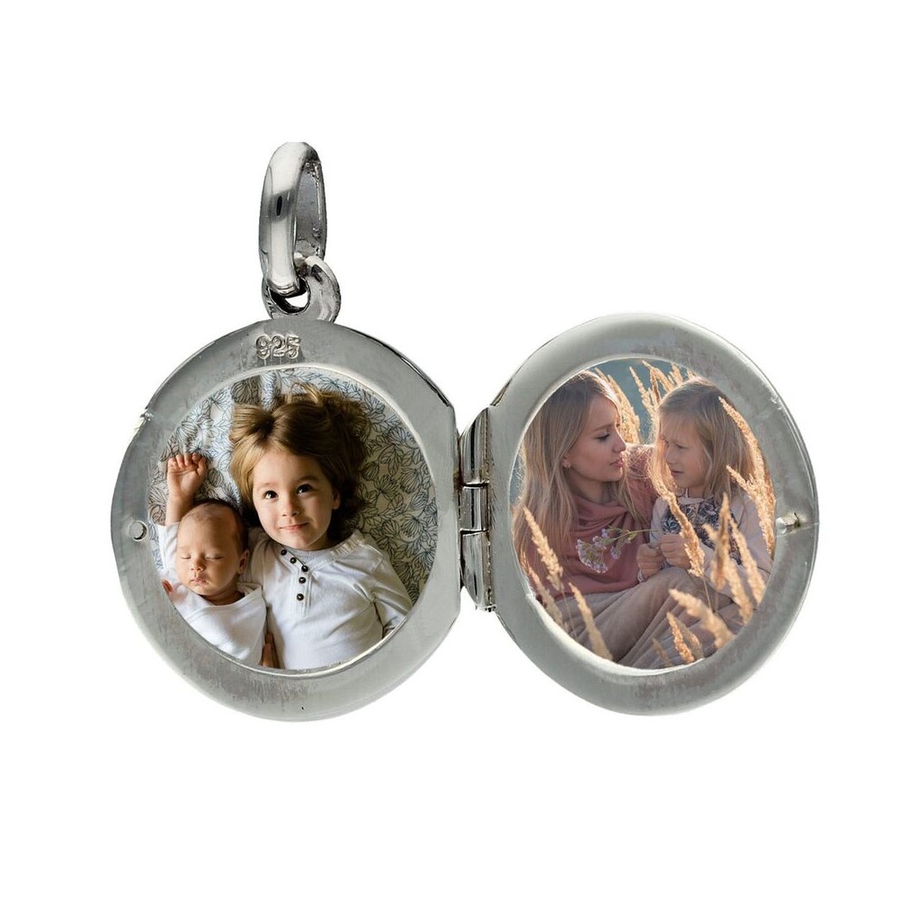 Collar Relicario Plata 925 Circular - Imagen 3