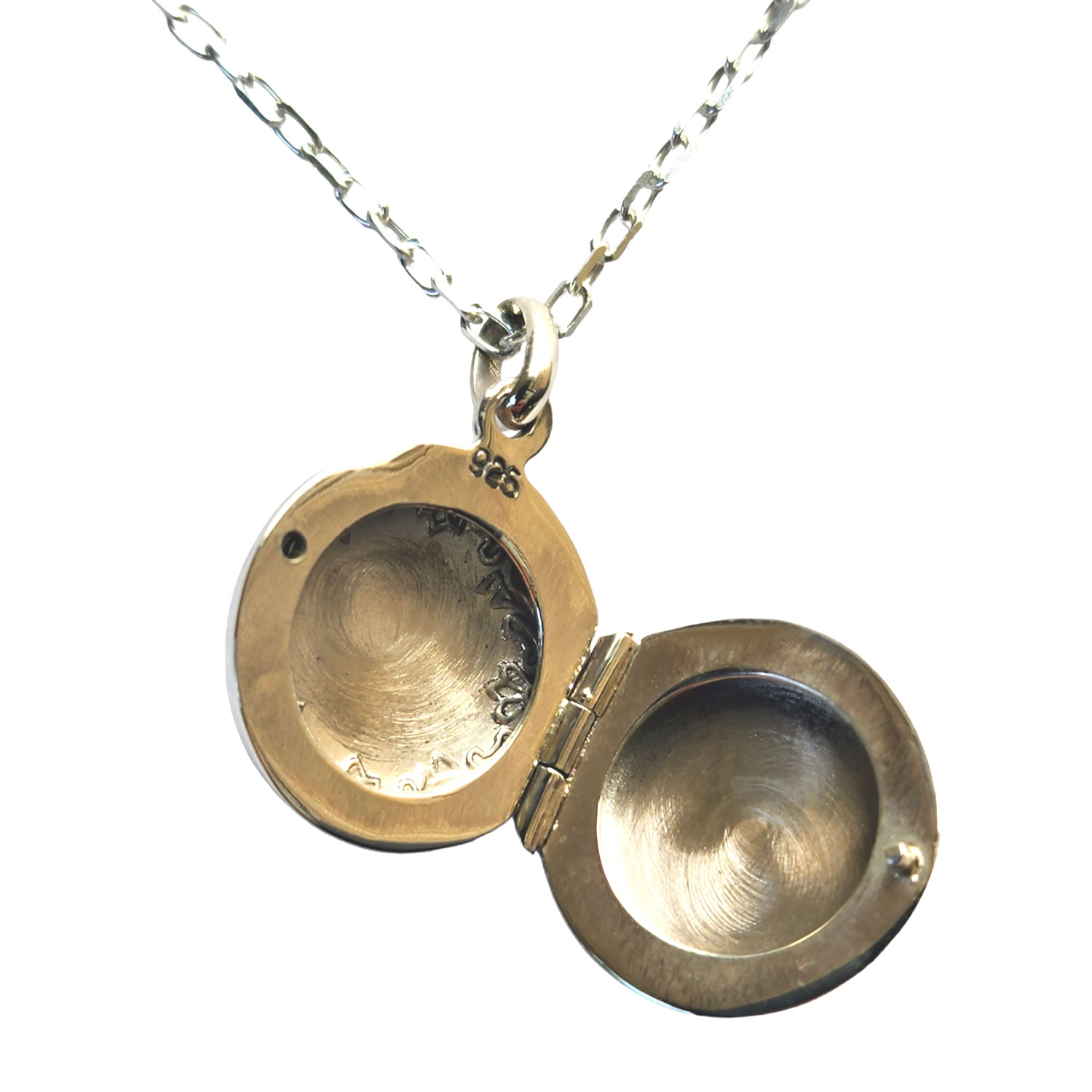 Collar Relicario Plata 925 Circular - Imagen 4