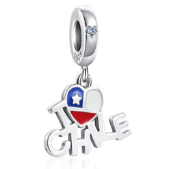 Charm Dije Plata 925 Amo a Chile