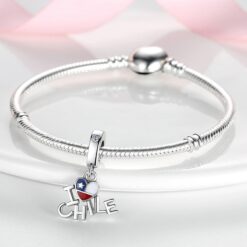 Alternative view of Charm Dije Plata 925 Amo a Chile