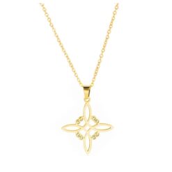 Colgante Collar Nudo de Bruja Acero Dorado