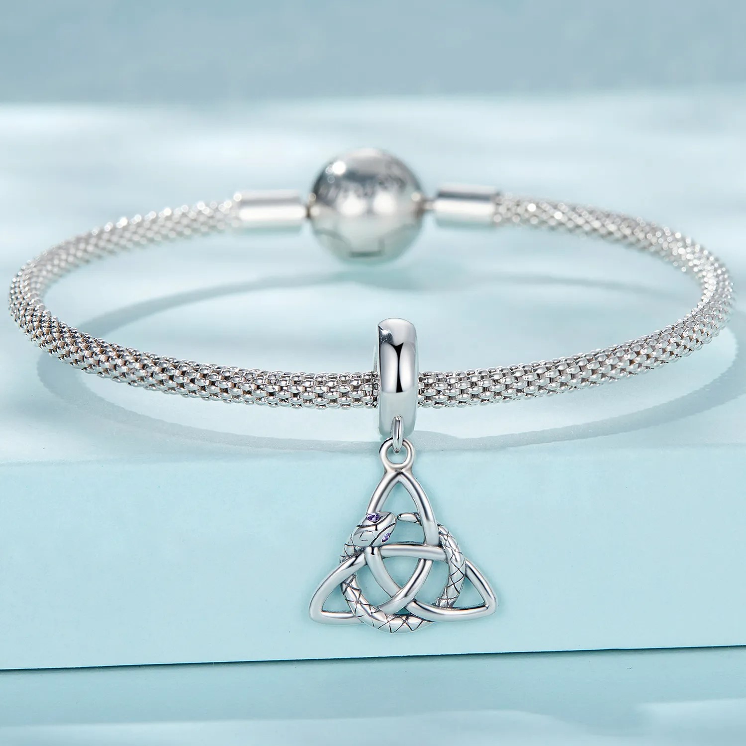 Charm Dije Plata 925 Triqueta Celta Snake - Imagen 4