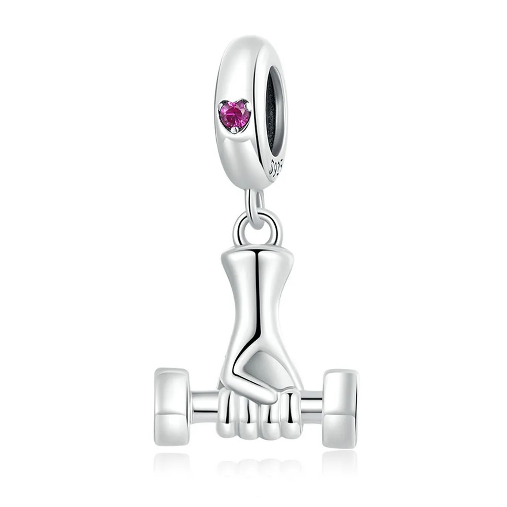 Charm Dije Plata 925 Mancuerna Deportiva Pesa