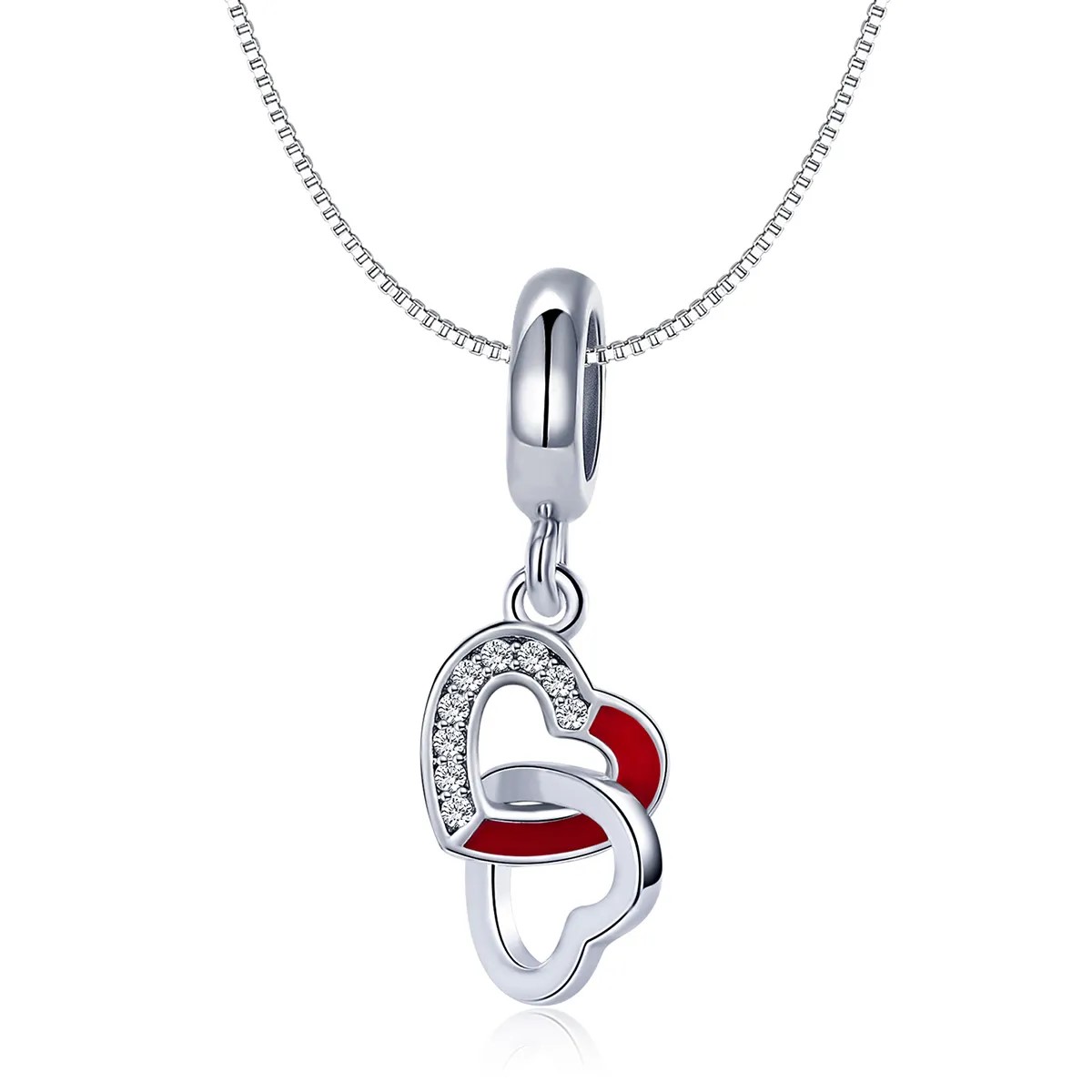 Charm Dije Plata 925 Corazon Entrelazados - Imagen 6