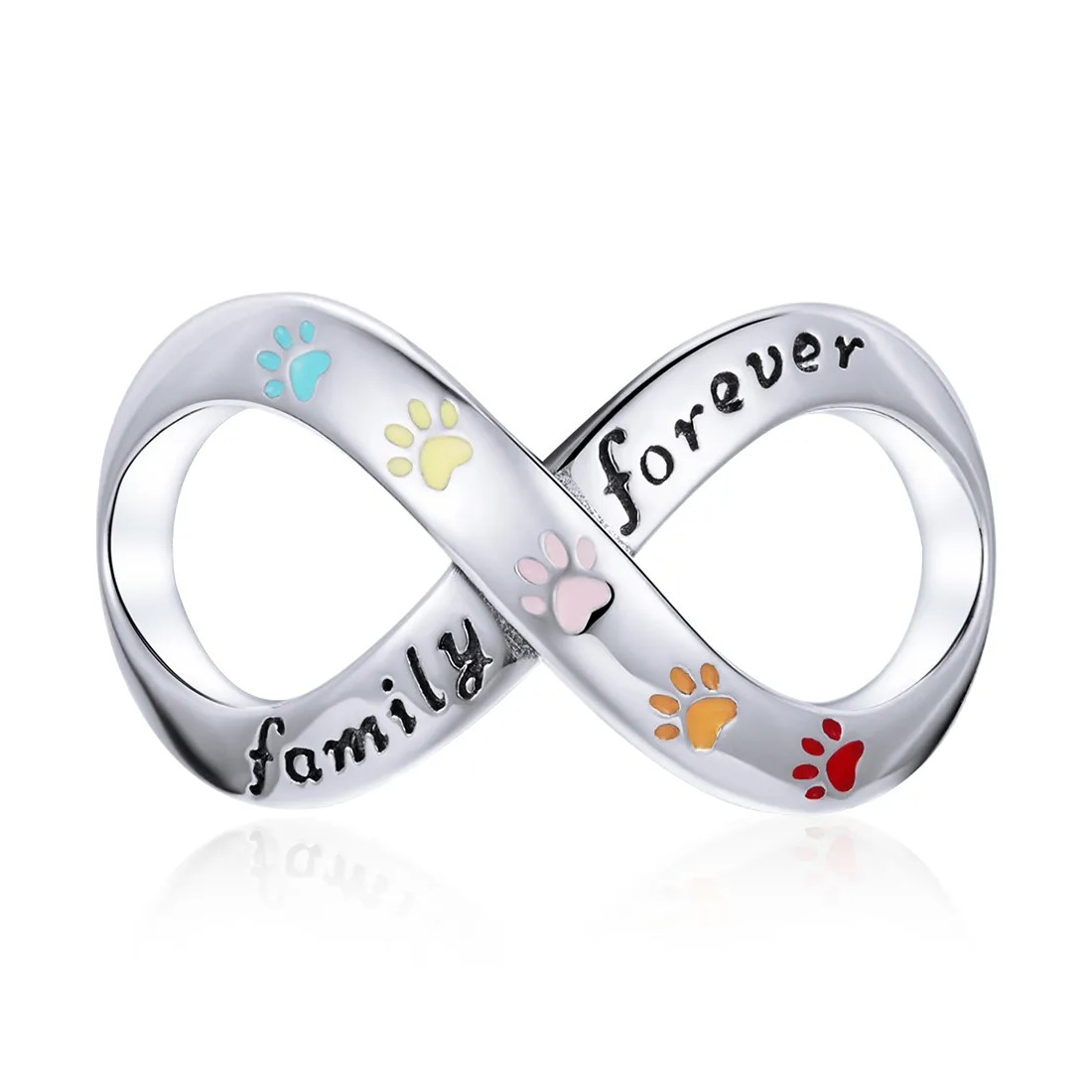 Charm Dije Plata 925 Infinito Mascota Family