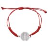 Pulsera Hilo Rojo Trenzado San Benito Acero