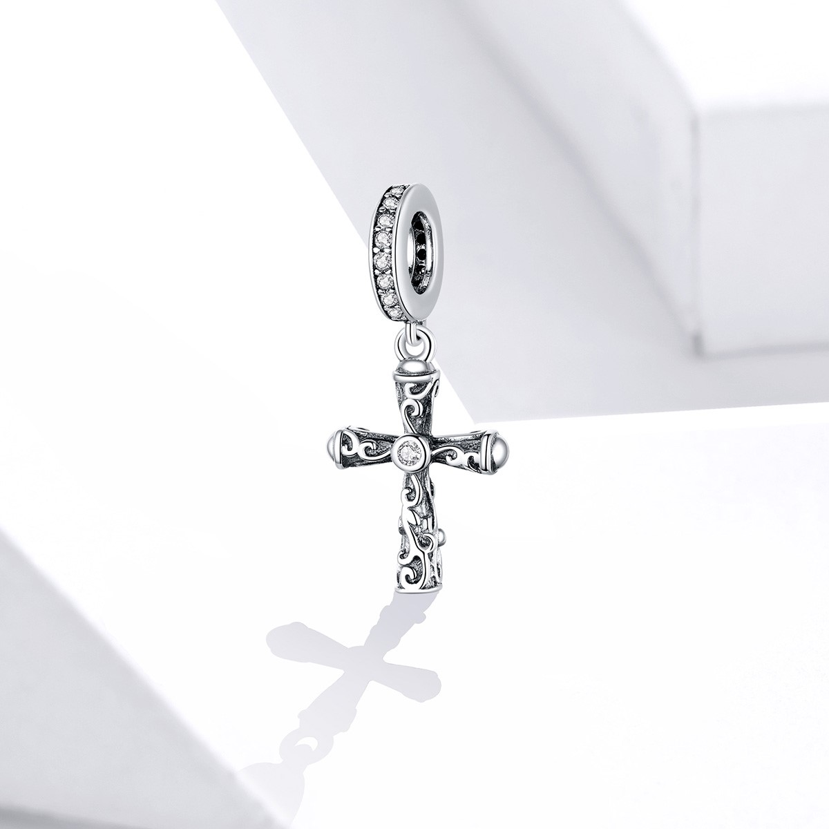 Charm Dije Plata 925 Cruz Vintage - Imagen 4