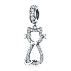 Charm Dije Plata 925 Gatito Feliz