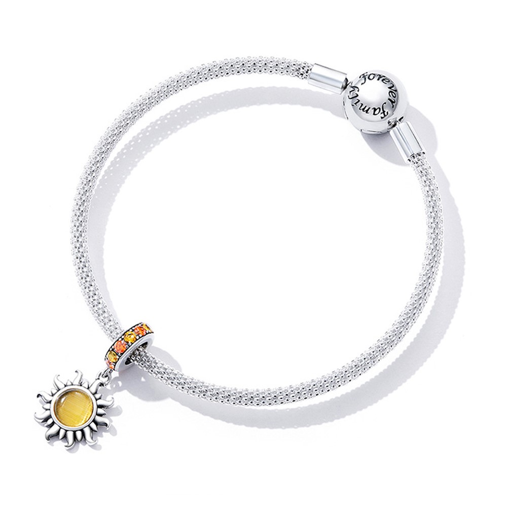 Charm Dije Plata 925 Sol Brillante - Imagen 2