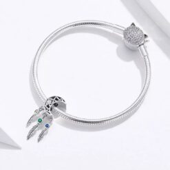 Alternative view of Charm Dije Plata 925 Luna Atrapasueños