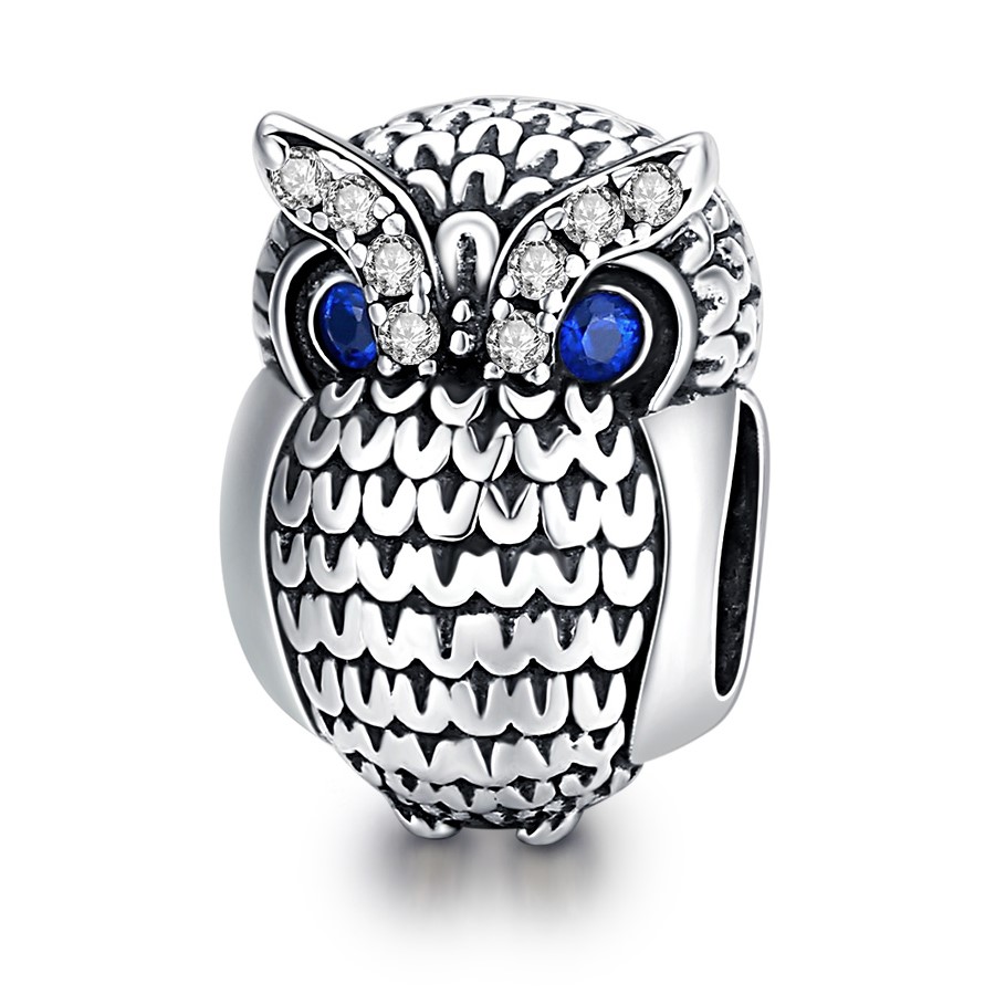 Charm Dije Plata 925 Buho Plateado