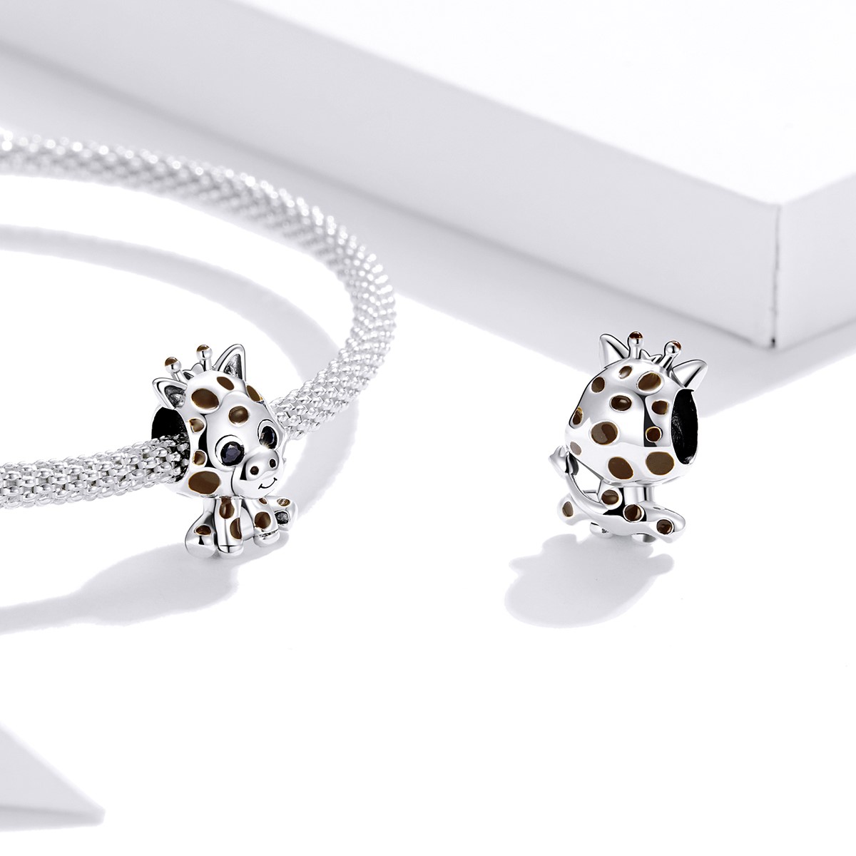 Charm Dije Plata Jirafa Bebe - Imagen 4