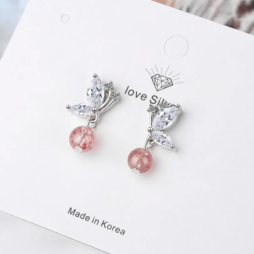 Aros Mariposa Bolita Rosada - Imagen 5