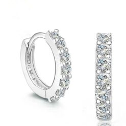 Aros Argollas Huggie 12mm Plateado