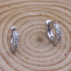 Alternative view of Aros Argollas Huggie 12mm Plateado