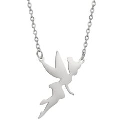 Colgante Collar Hada Acero Plateado
