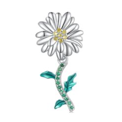 Charm Dije Plata 925 Margarita Daisy Flower