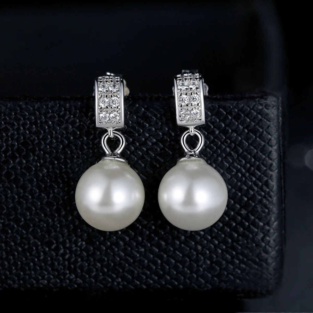 Aros Plata 925 Perla Blanca y Circones - Imagen 6