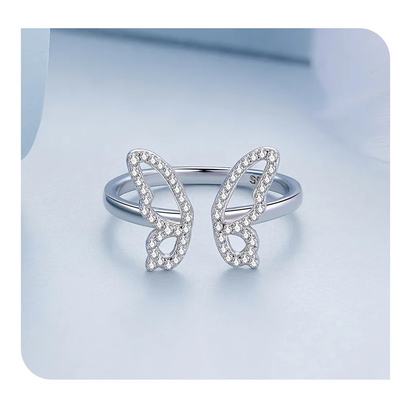 Anillo Plata 925 Mariposa Circones - Imagen 4