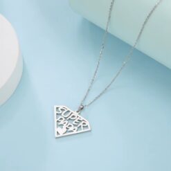 Collar Super Papa Acero Plateado