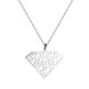 Collar Super Mama Acero Plateado