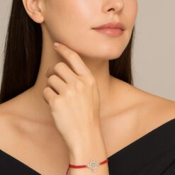 Pulsera Plata 925 Nudo de Bruja Hilo Rojo Trenzado