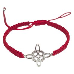 Pulsera Plata 925 Nudo de Bruja Hilo Rojo Circones Trenzado